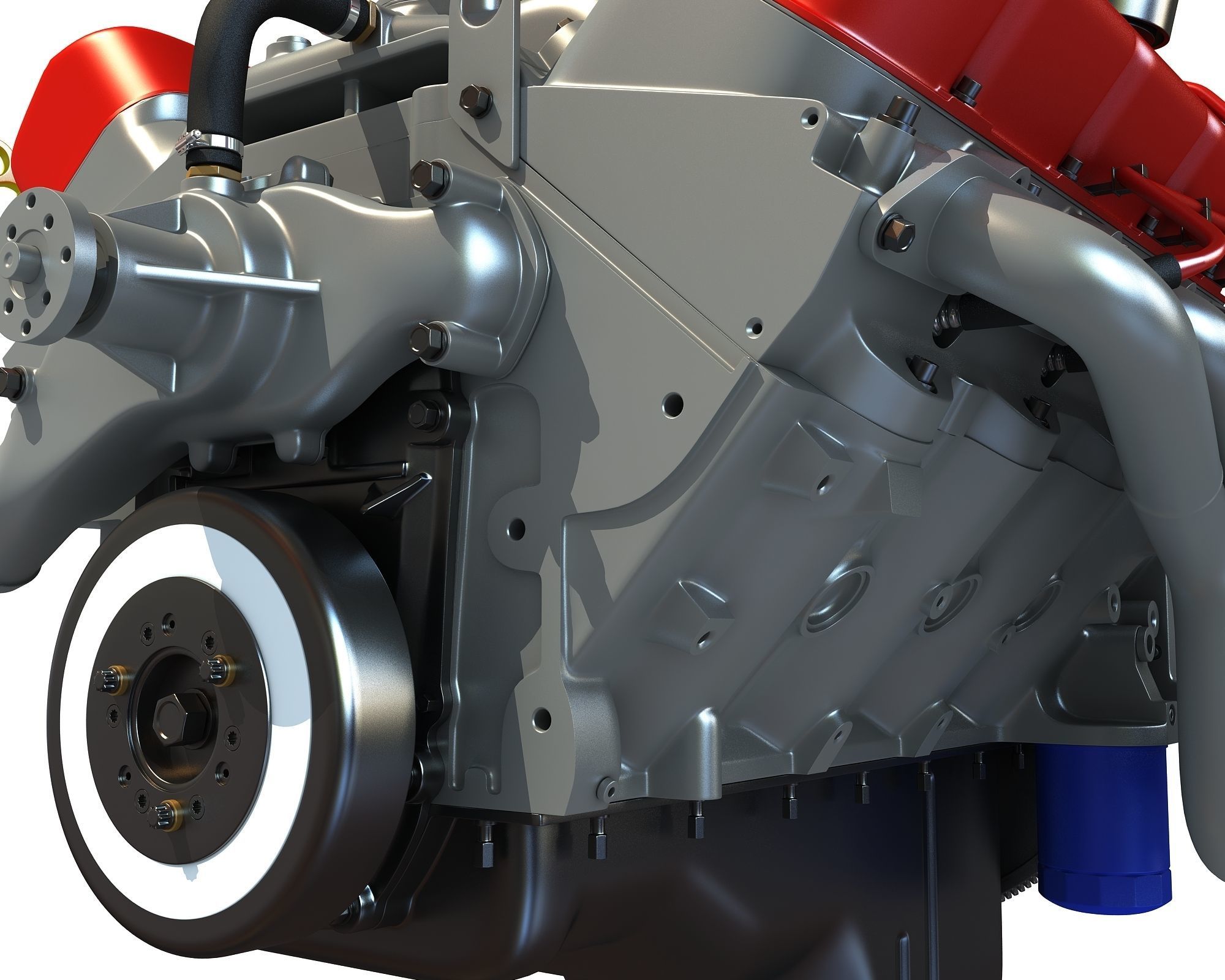 V8 Engine 3D model_14