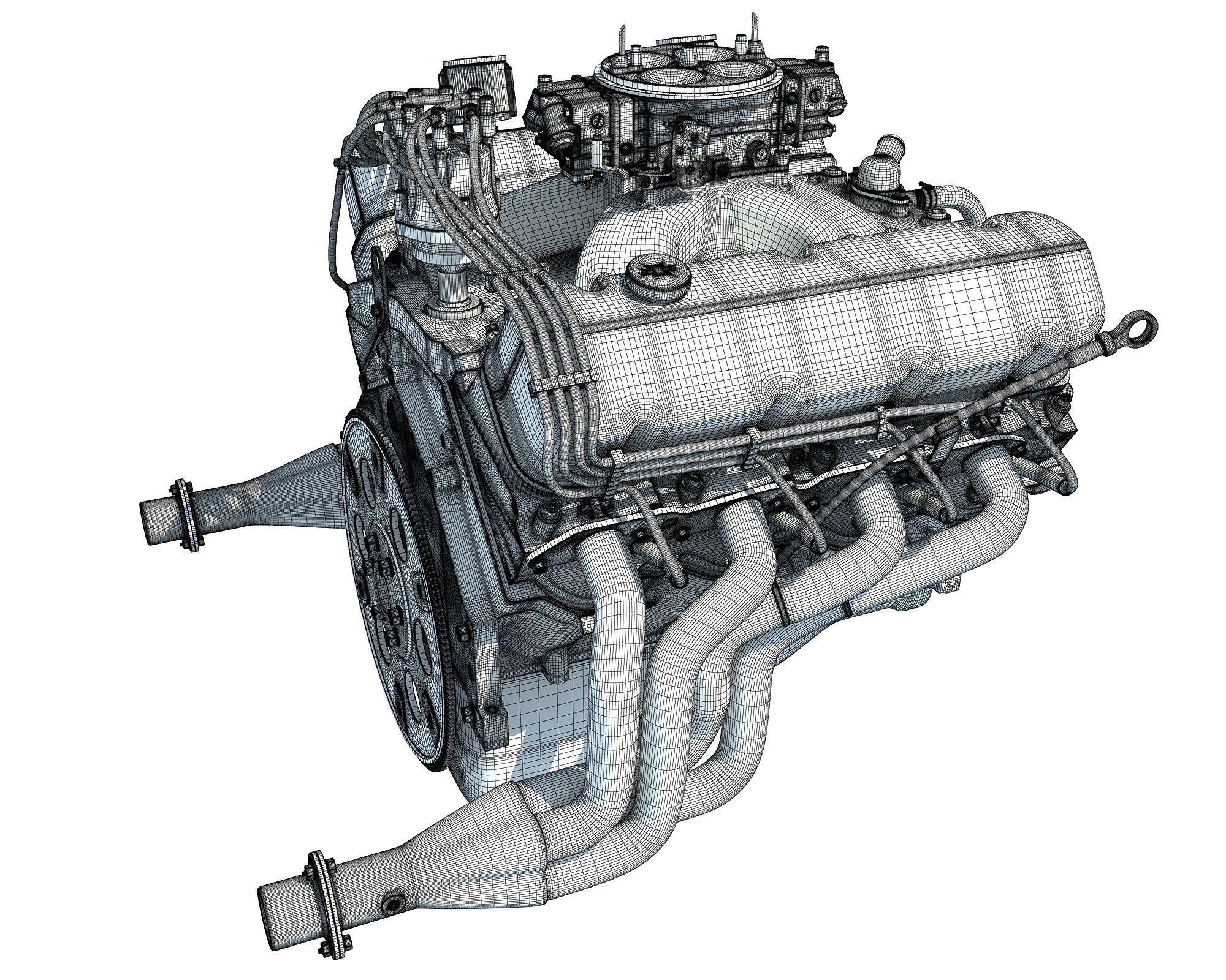 V8 Engine 3D model_17