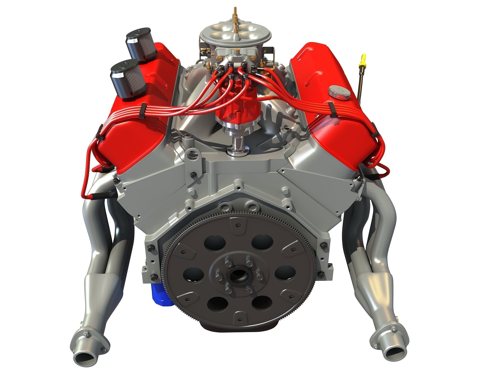 V8 Engine 3D model_3