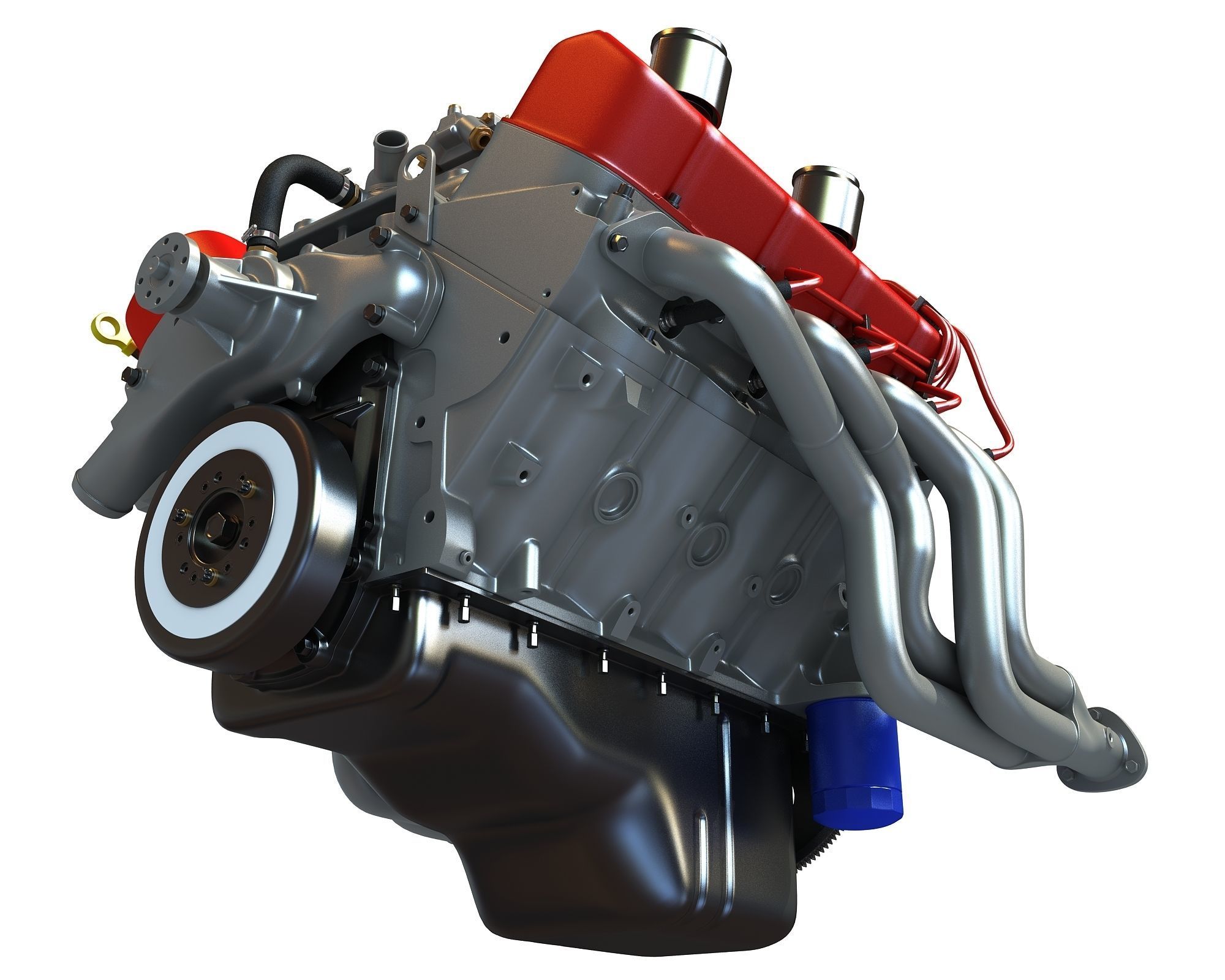 V8 Engine 3D model_10