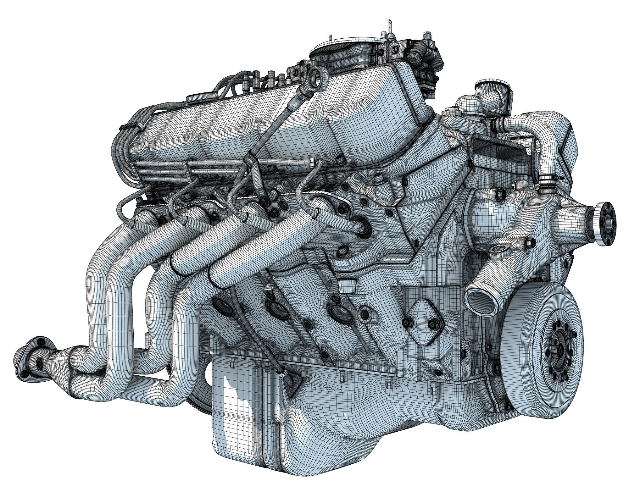 V8 Engine 3D model_18