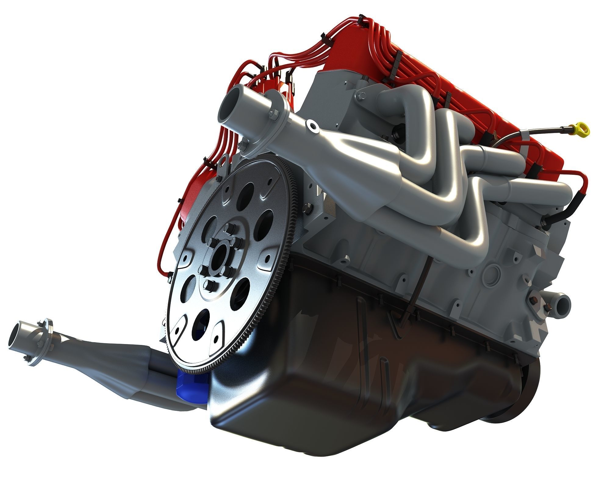 V8 Engine 3D model_11