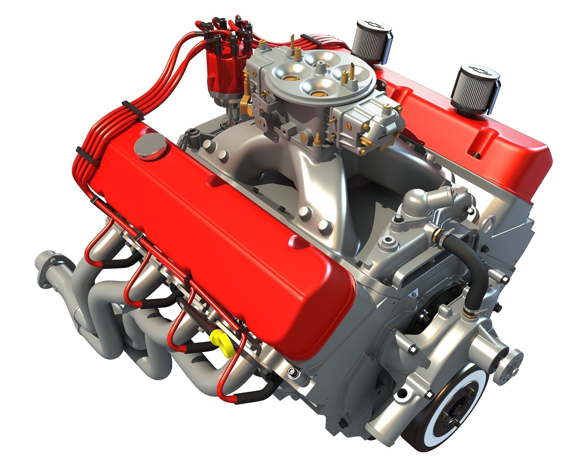 V8 Engine 3D model_8