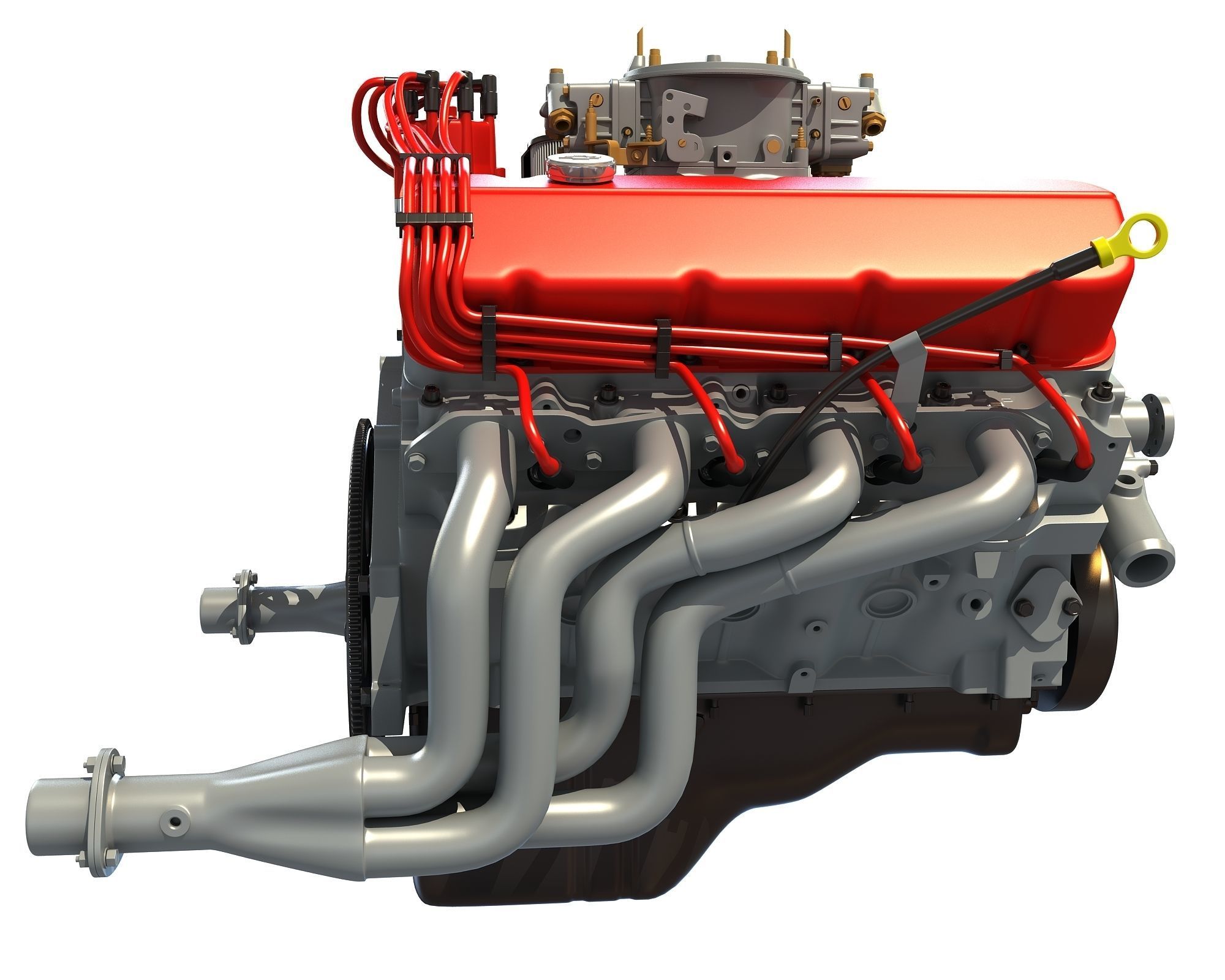 V8 Engine 3D model_6