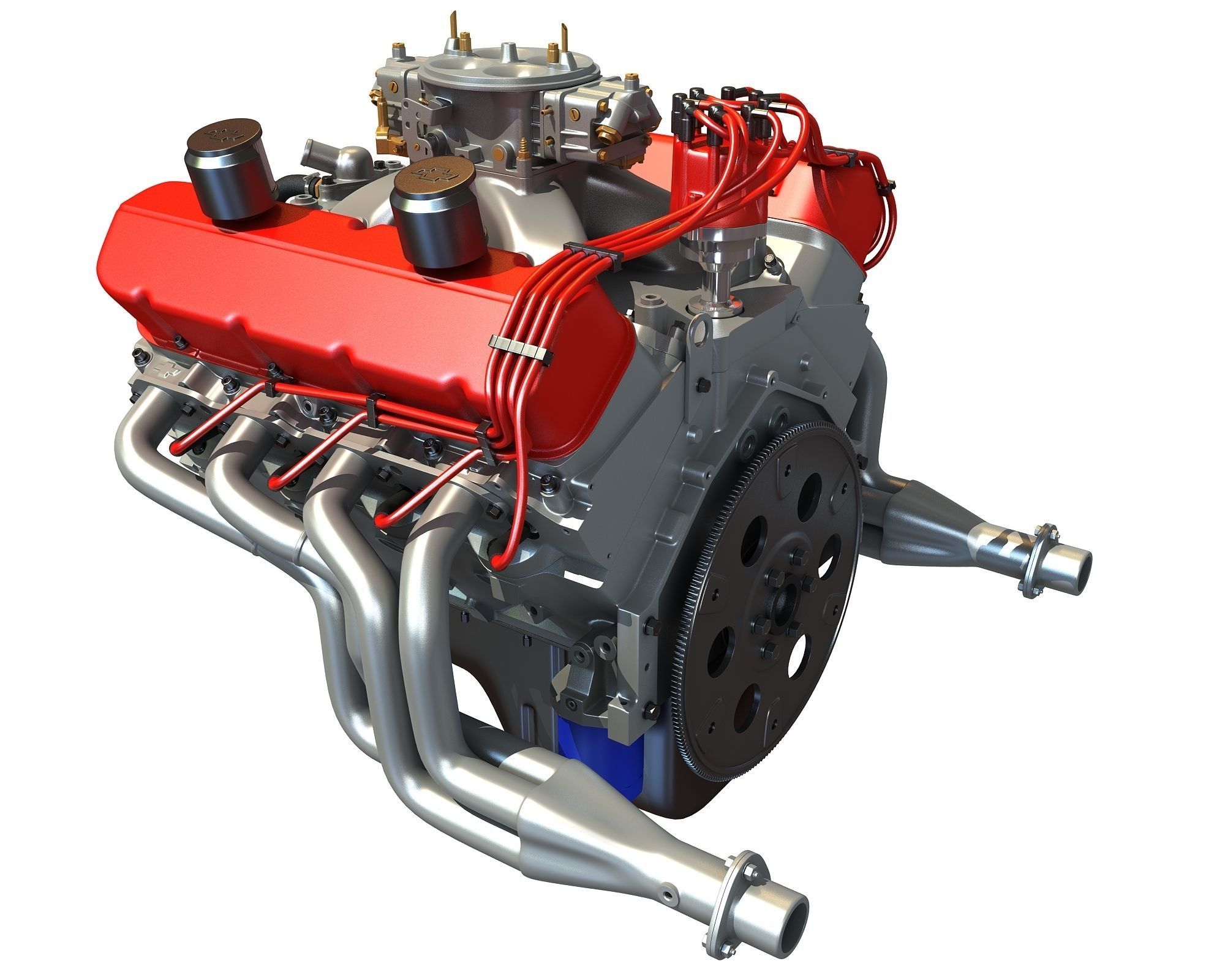 V8 Engine 3D model_2