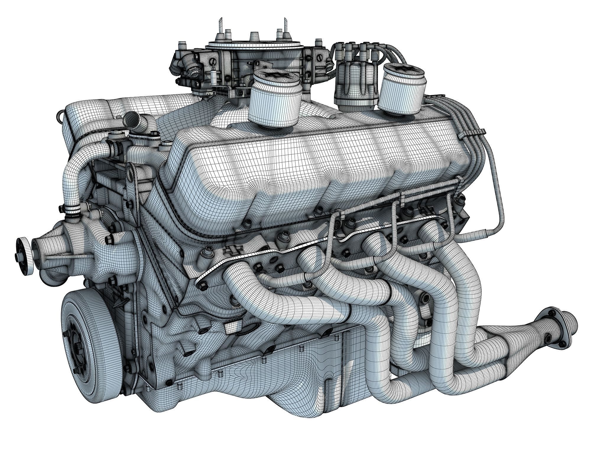 V8 Engine 3D model_15