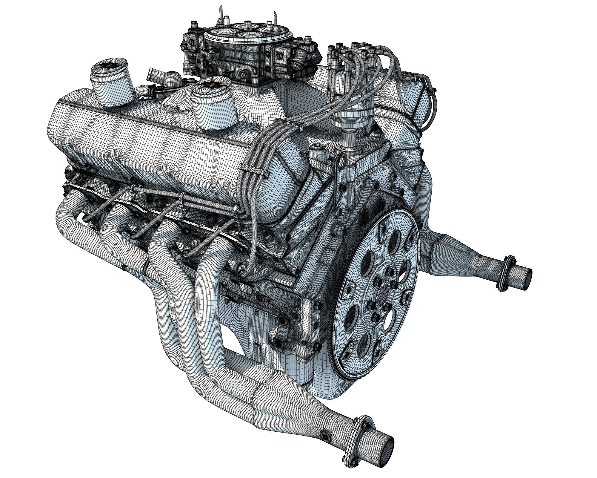 V8 Engine 3D model_16