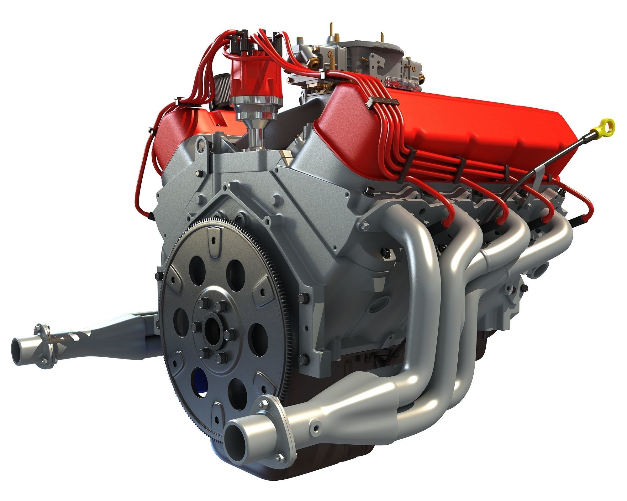 V8 Engine 3D model_4