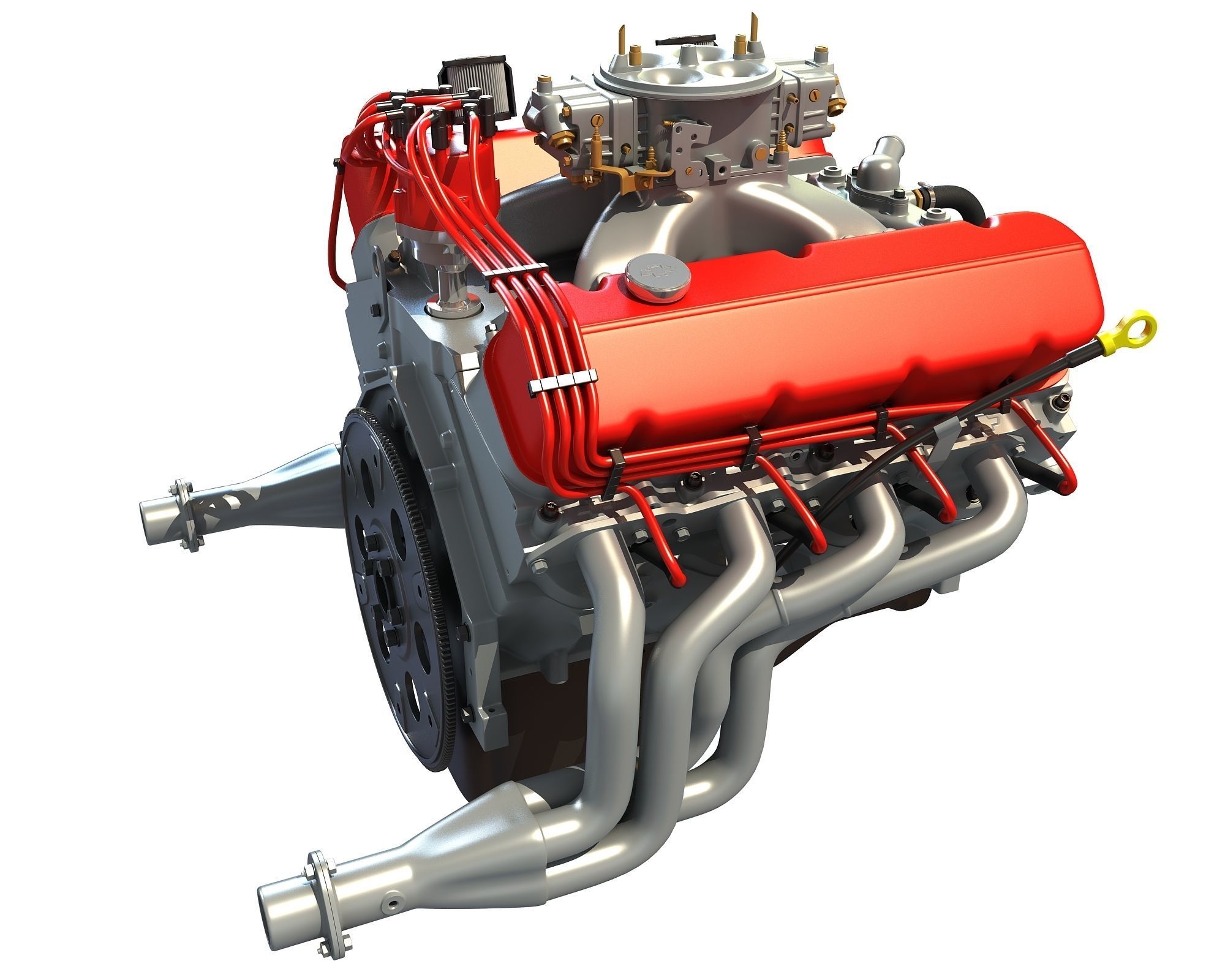 V8 Engine 3D model_5