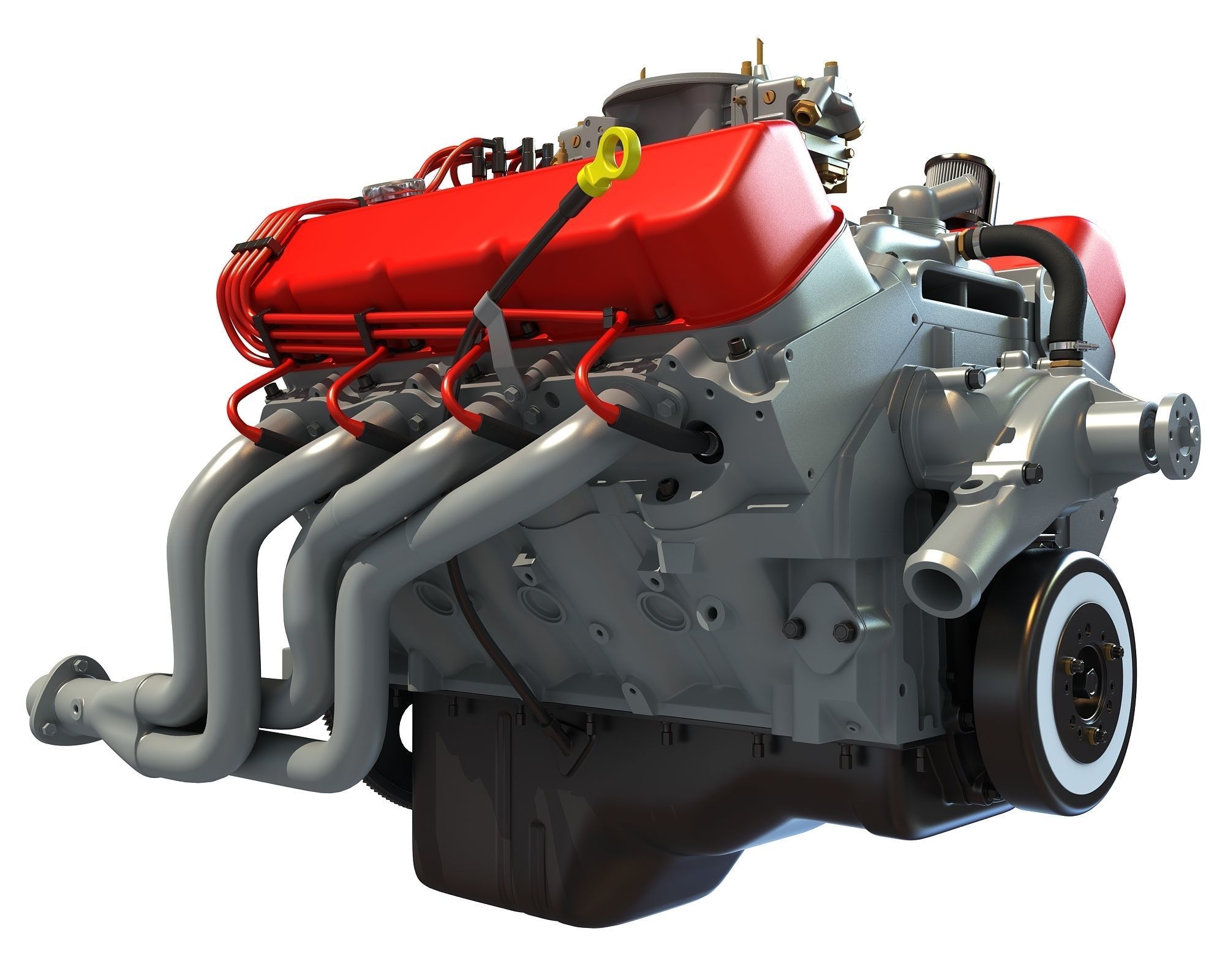 V8 Engine 3D model_7
