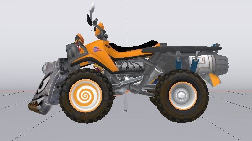Quad ATV Low-poly 3D model_8