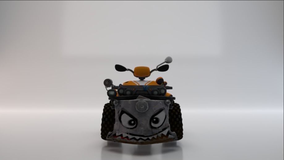 Quad ATV Low-poly 3D model_3