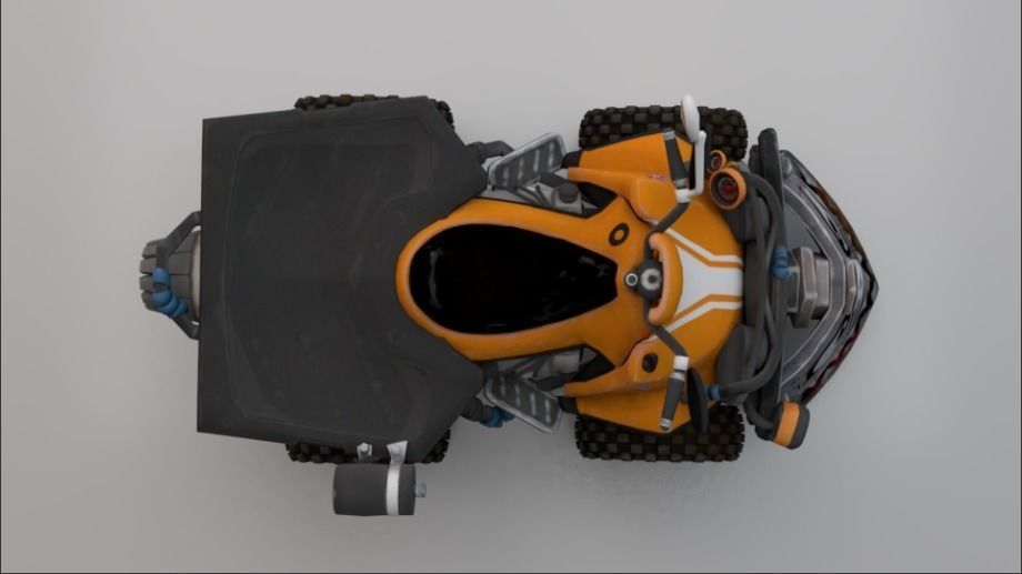 Quad ATV Low-poly 3D model_4