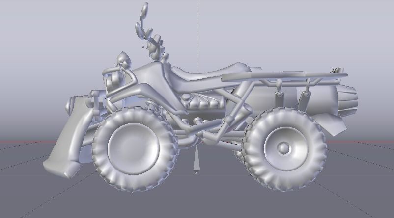 Quad ATV Low-poly 3D model_16