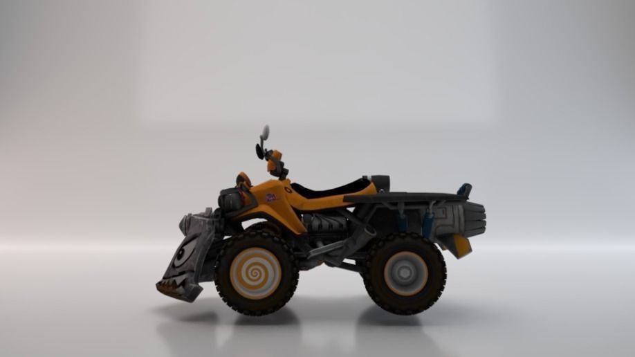 Quad ATV Low-poly 3D model_2