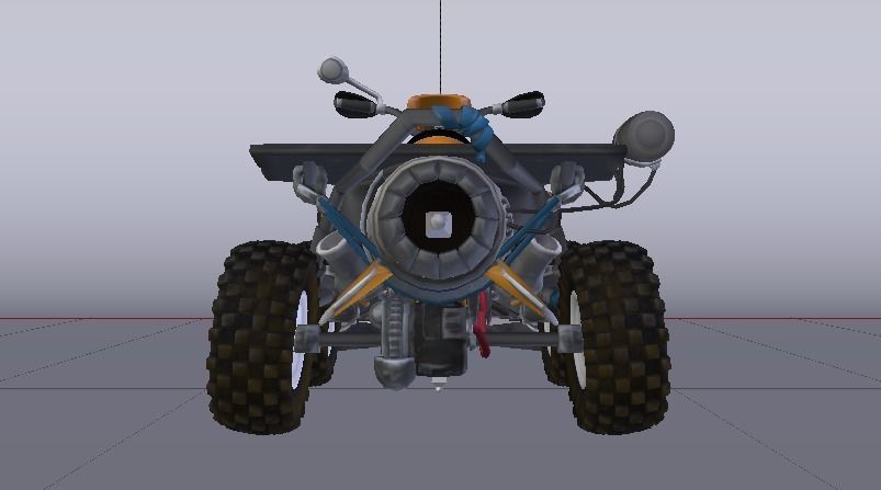 Quad ATV Low-poly 3D model_11
