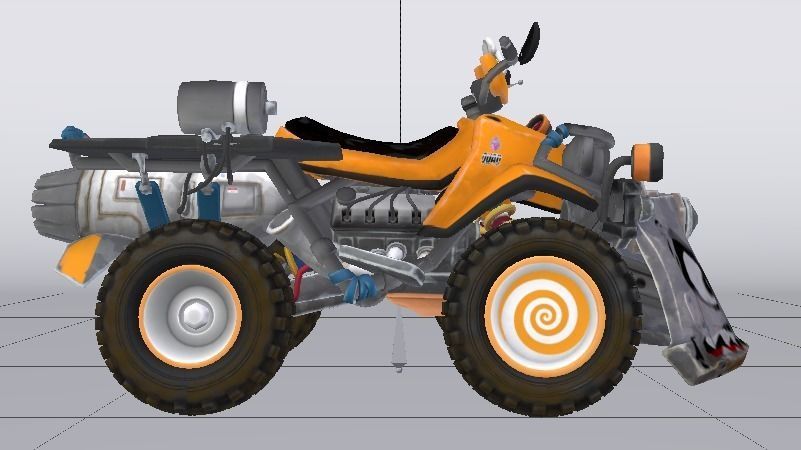Quad ATV Low-poly 3D model_6