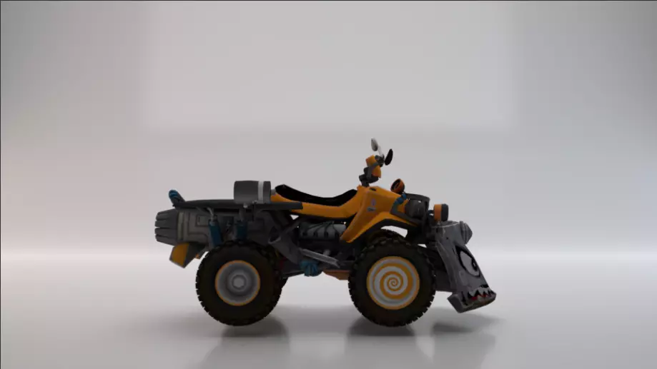 Quad ATV Low-poly 3D model_0