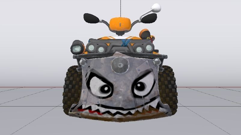 Quad ATV Low-poly 3D model_9