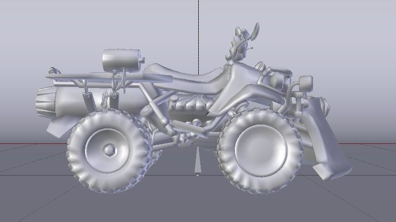 Quad ATV Low-poly 3D model_14