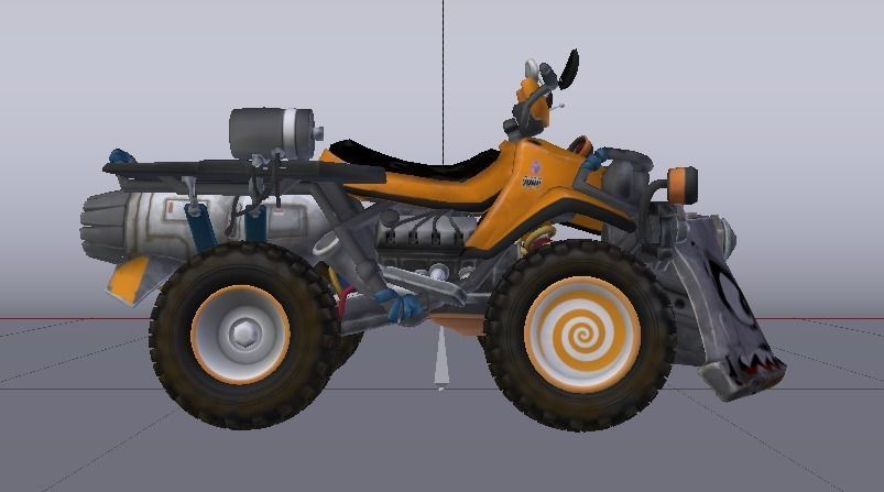 Quad ATV Low-poly 3D model_10