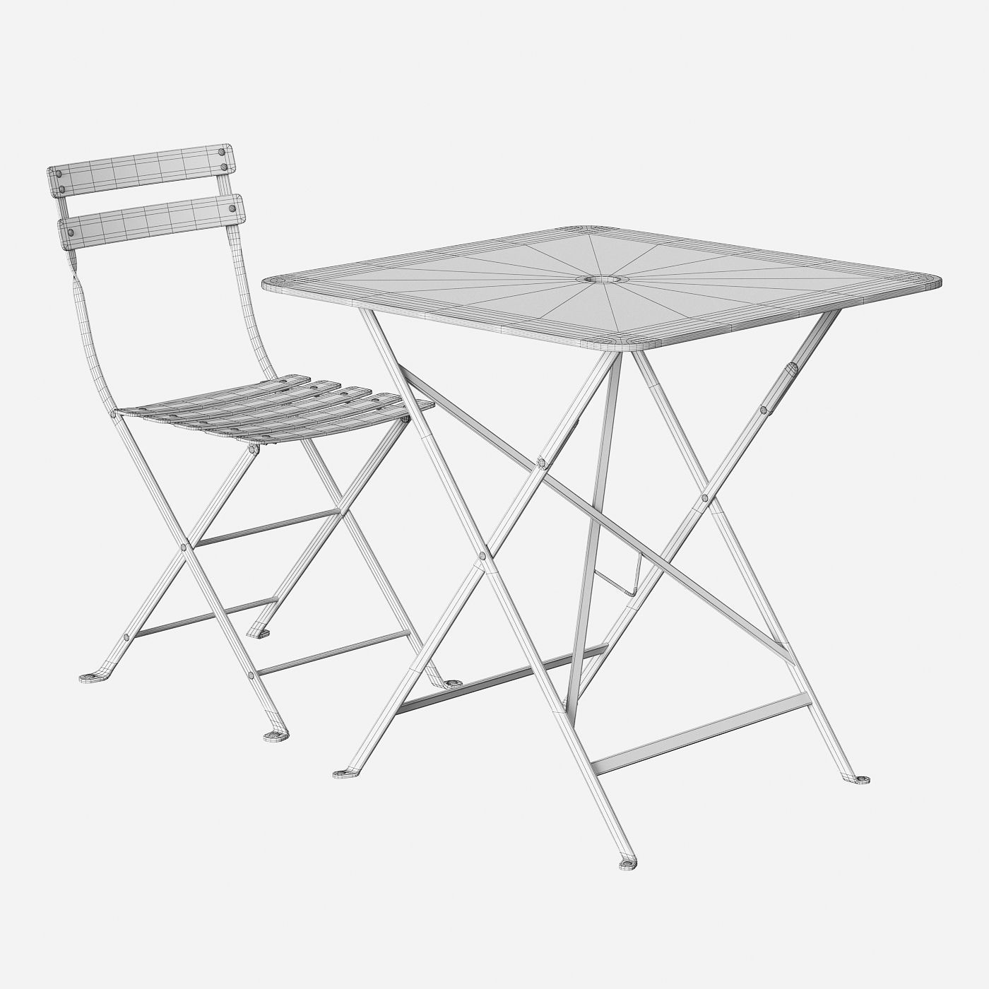 Fermob Bistro set 3D model_4