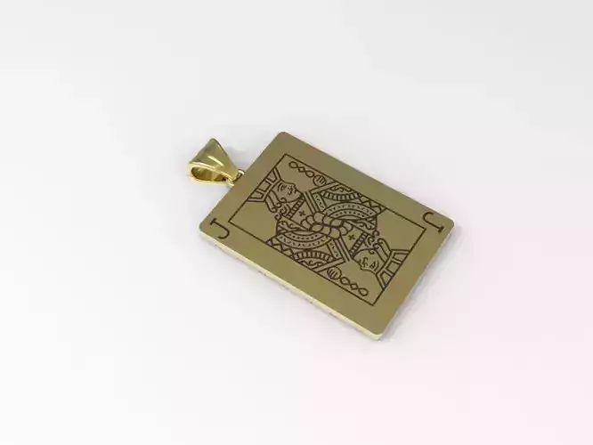 Playing card Jack pendant