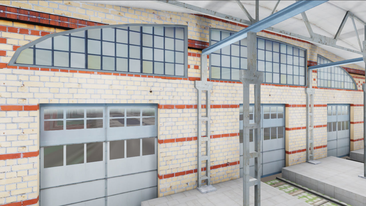 Railway Station Scene - Trains Pack Low-poly 3D model_13