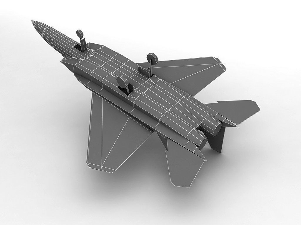 F-15C Eagle Military Jet Aircraft LOW Low-poly 3D model_3
