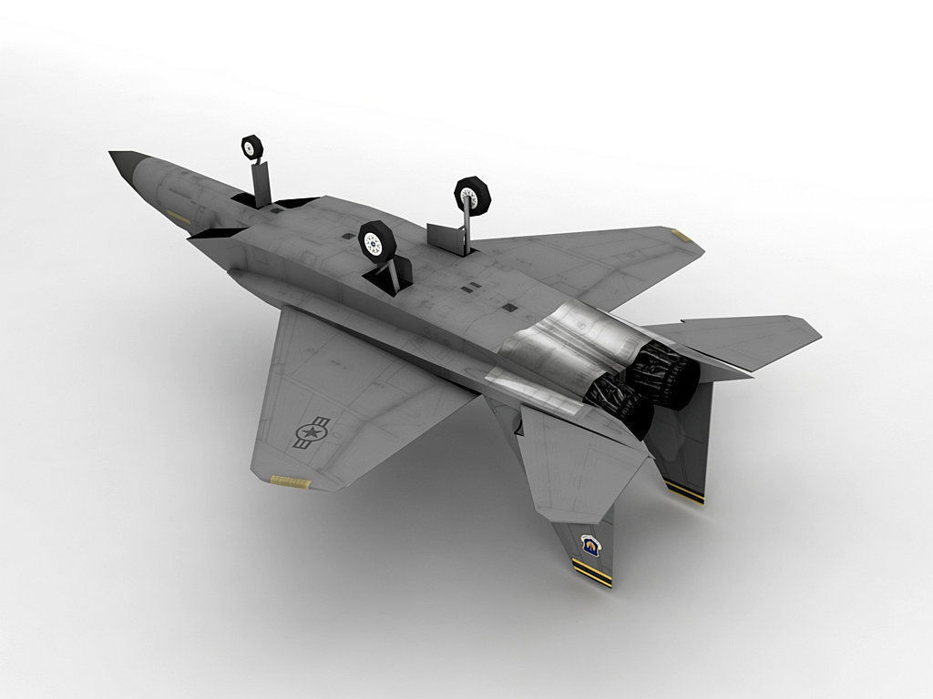 F-15C Eagle Military Jet Aircraft LOW Low-poly 3D model_1
