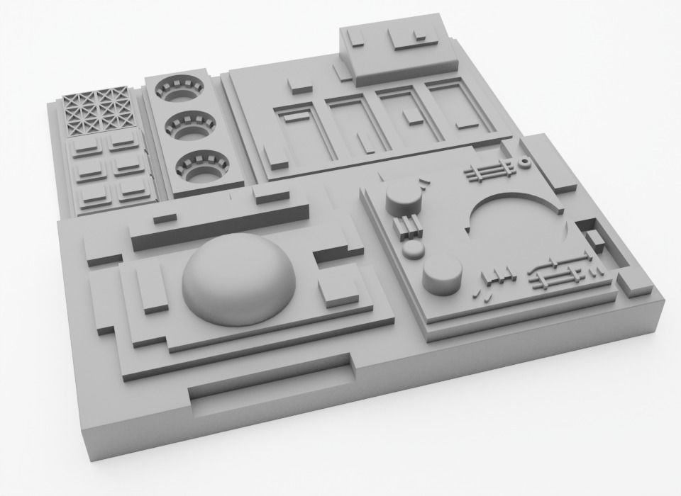 Death Star Tile   Type N 3D print model_6