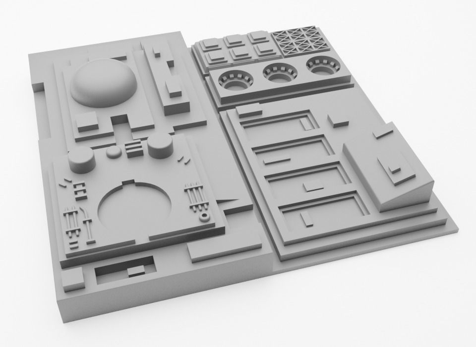 Death Star Tile   Type N 3D print model_3