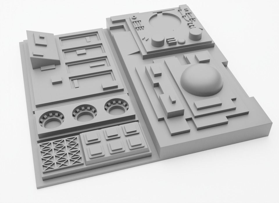 Death Star Tile   Type N 3D print model_5