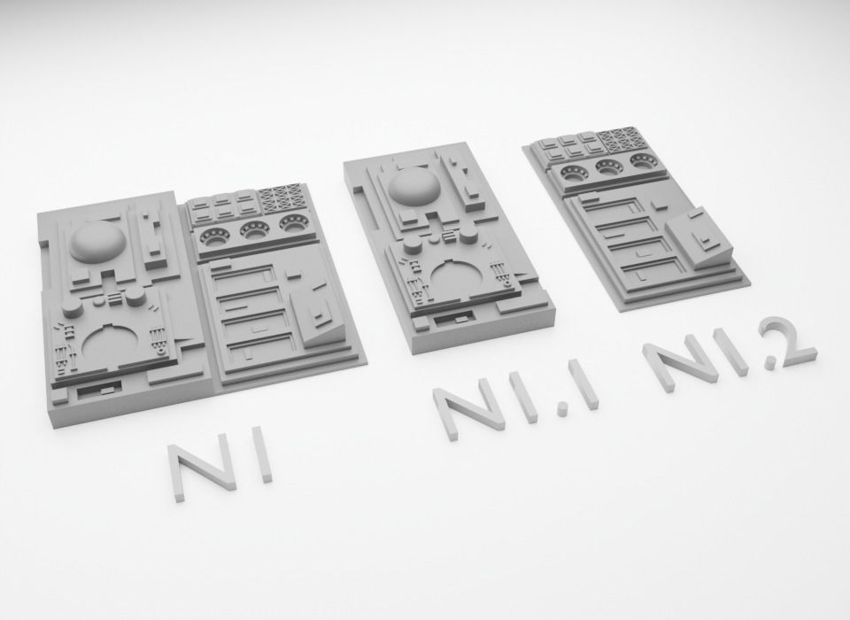 Death Star Tile   Type N 3D print model_2