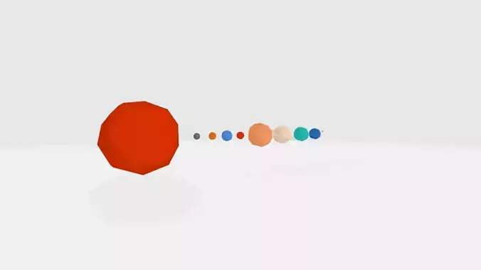 Low Poly Solar System Planets Free low-poly 3D model