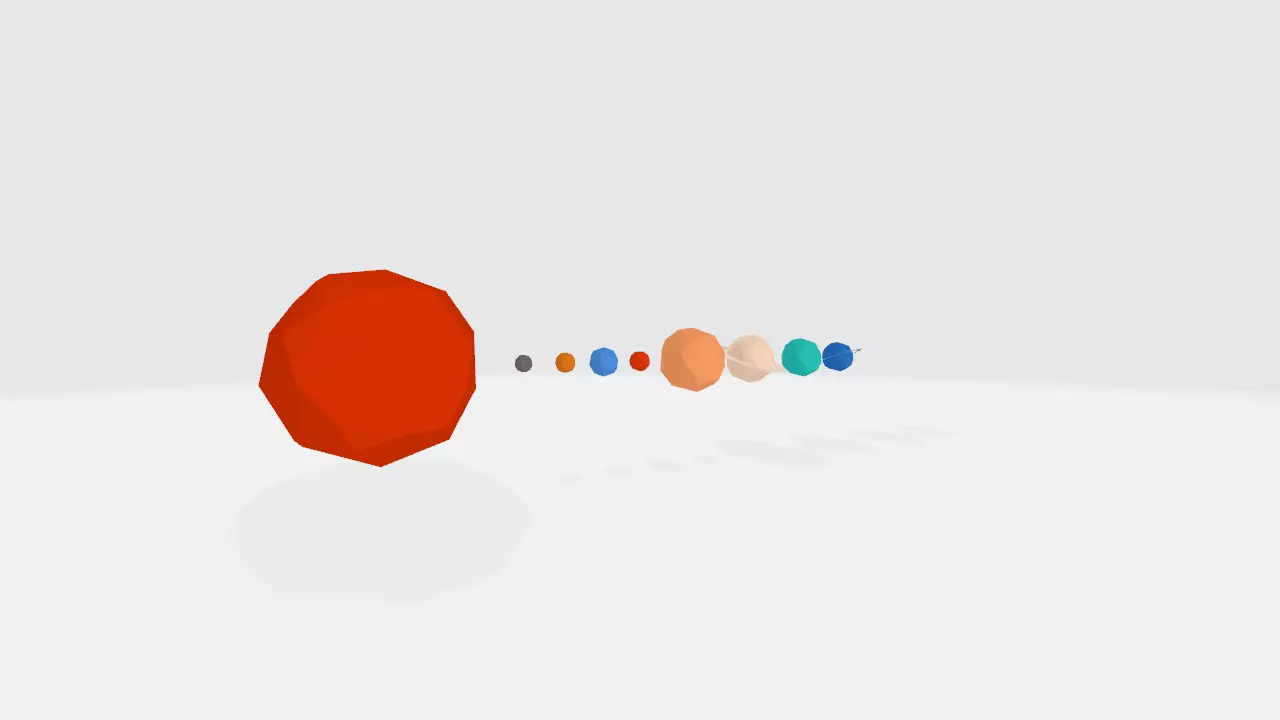 Low Poly Solar System Planets Free low-poly 3D model