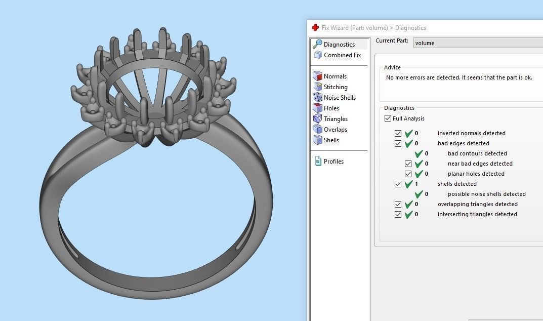Solitaire wedding engagement women ring with gems 3dm stl 3D print model_35