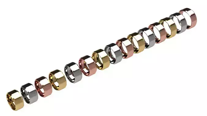 Chamfer Wedding Band 9 mm