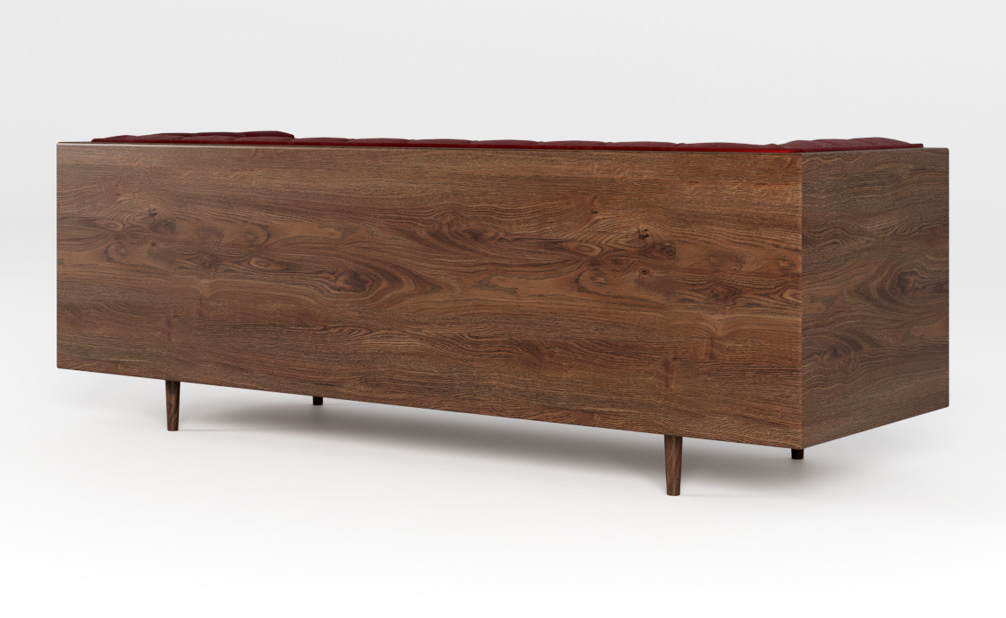 Baughman Style Walnut Encased sofa 3D model_7