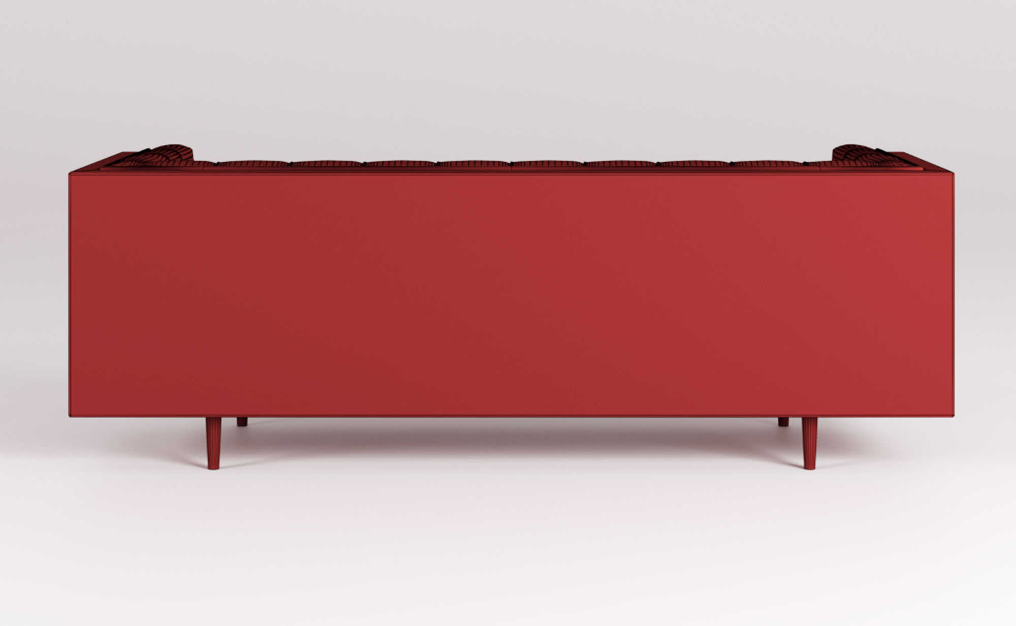 Baughman Style Walnut Encased sofa 3D model_15