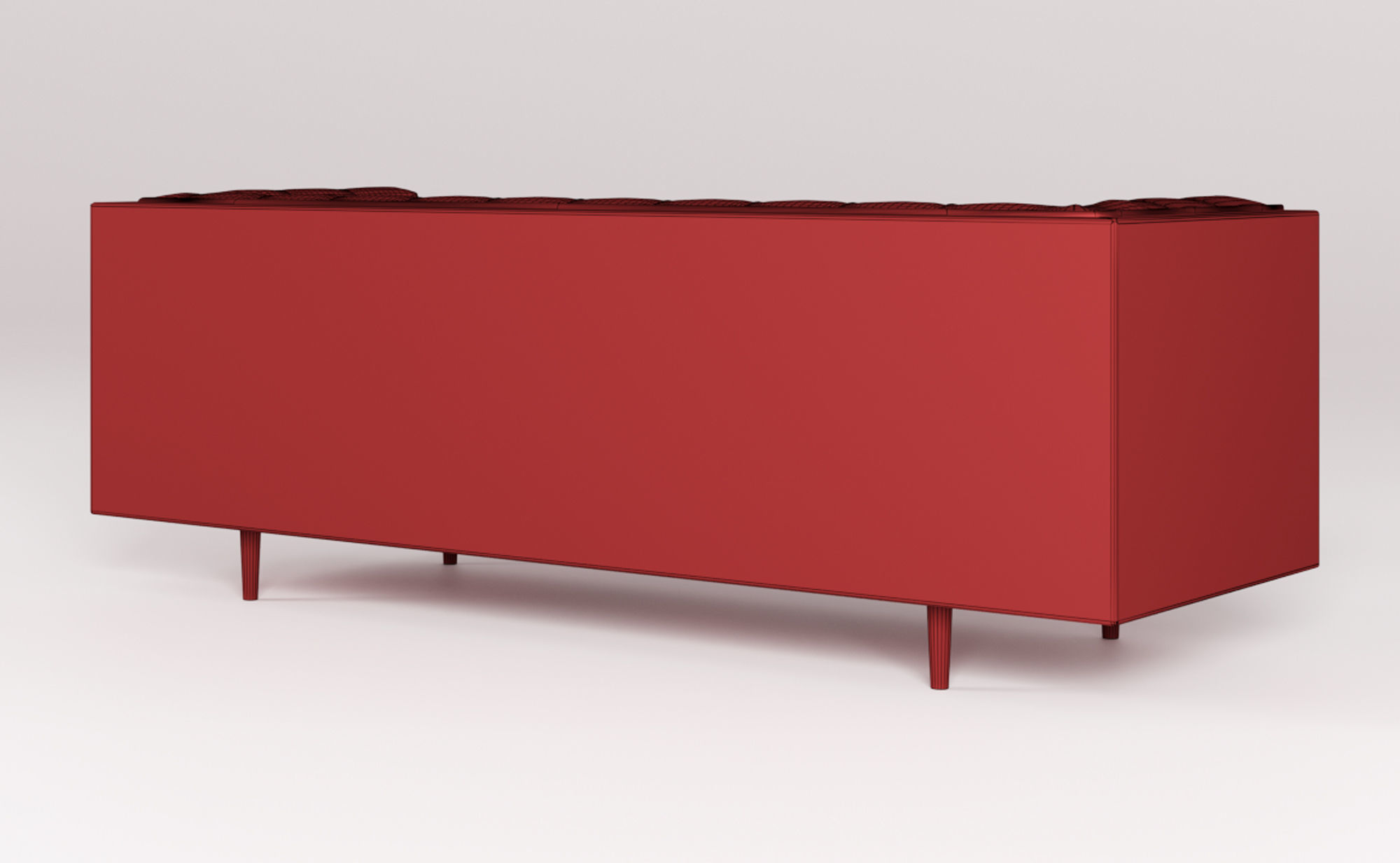 Baughman Style Walnut Encased sofa 3D model_14