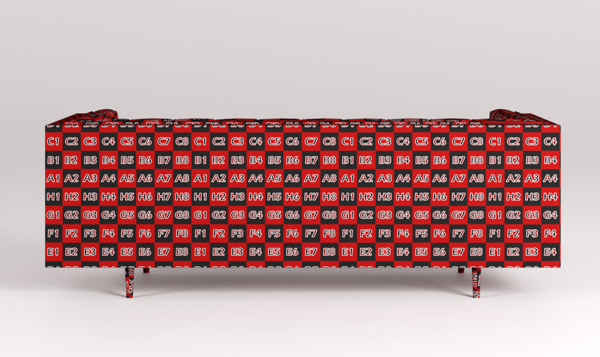 Baughman Style Walnut Encased sofa 3D model_22