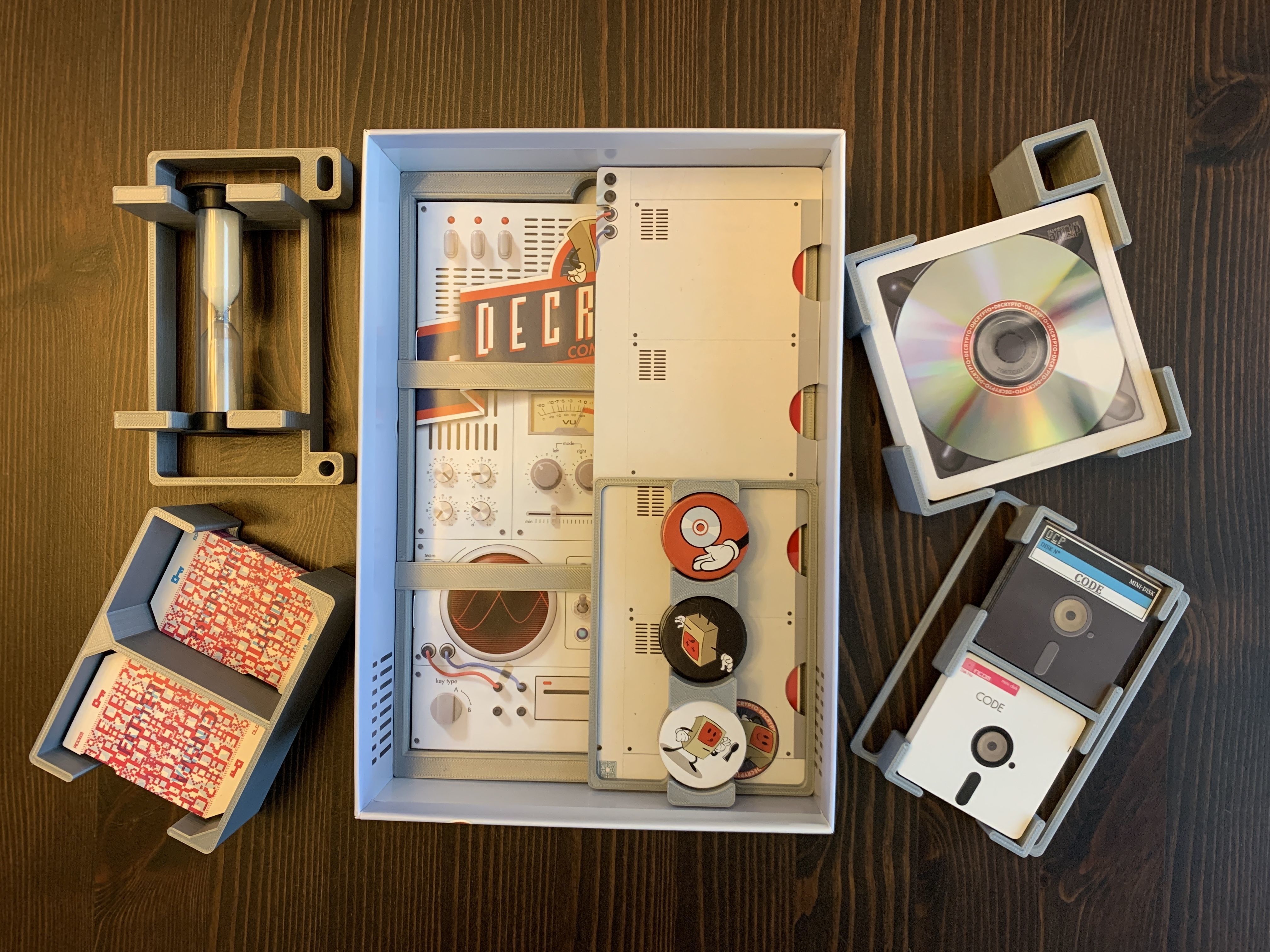 Decrypto Board Game Organizer Insert with Laserdrive Expansion 3D print model_2