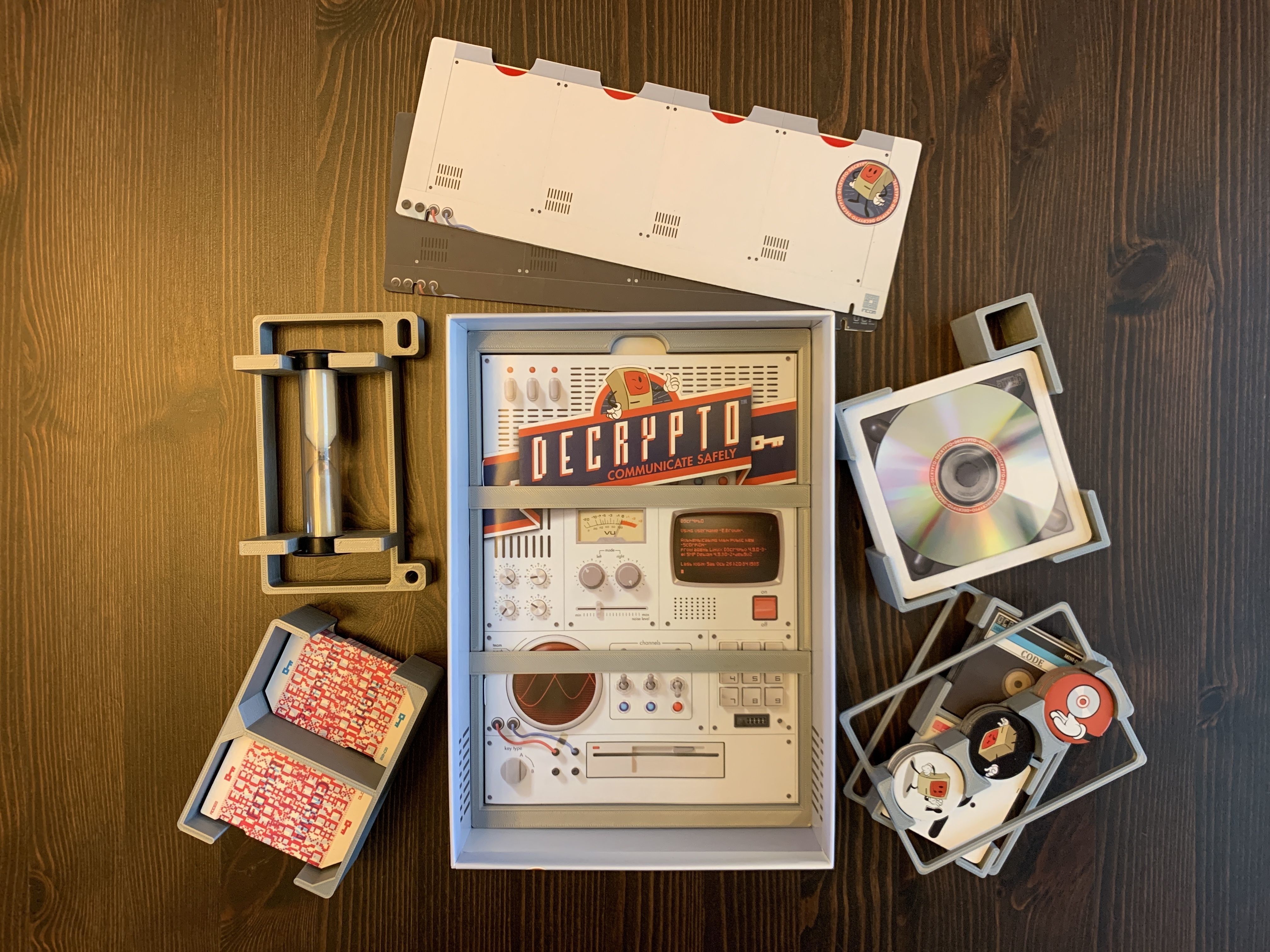 Decrypto Board Game Organizer Insert with Laserdrive Expansion 3D print model_3
