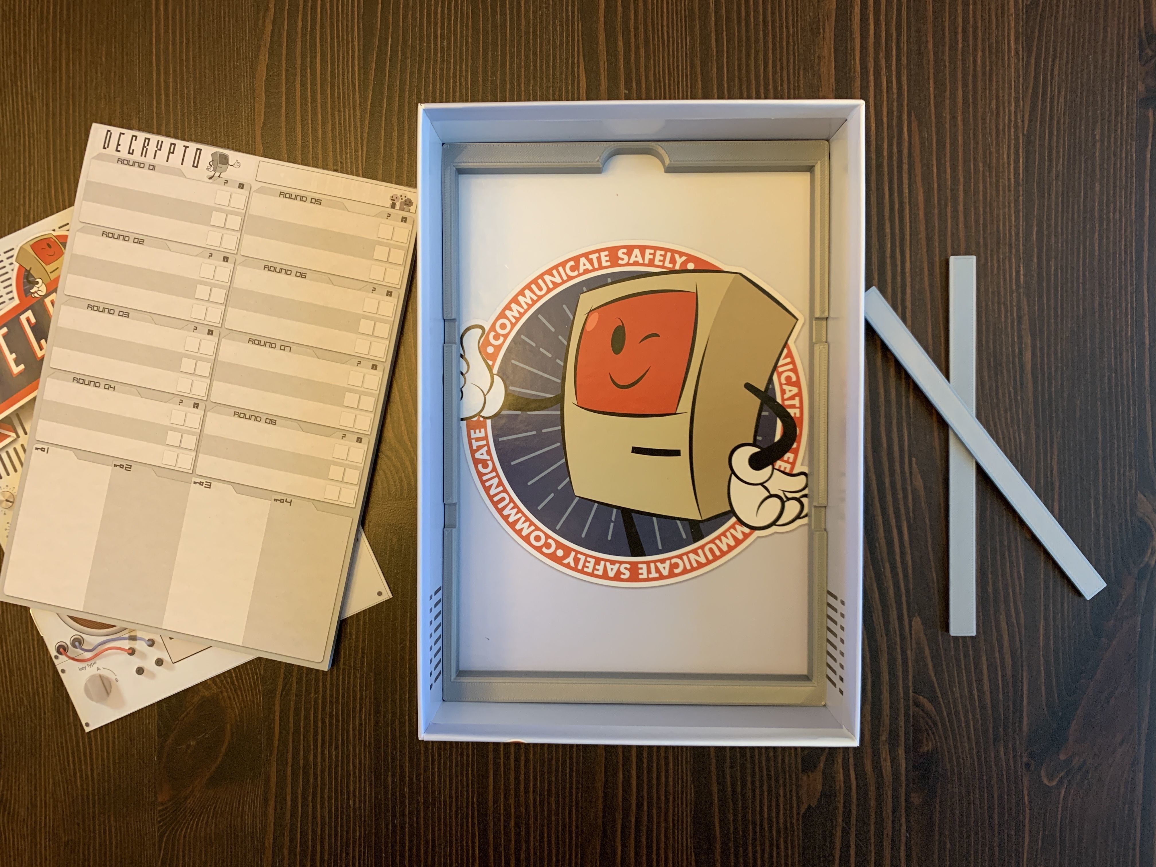 Decrypto Board Game Organizer Insert with Laserdrive Expansion 3D print model_5