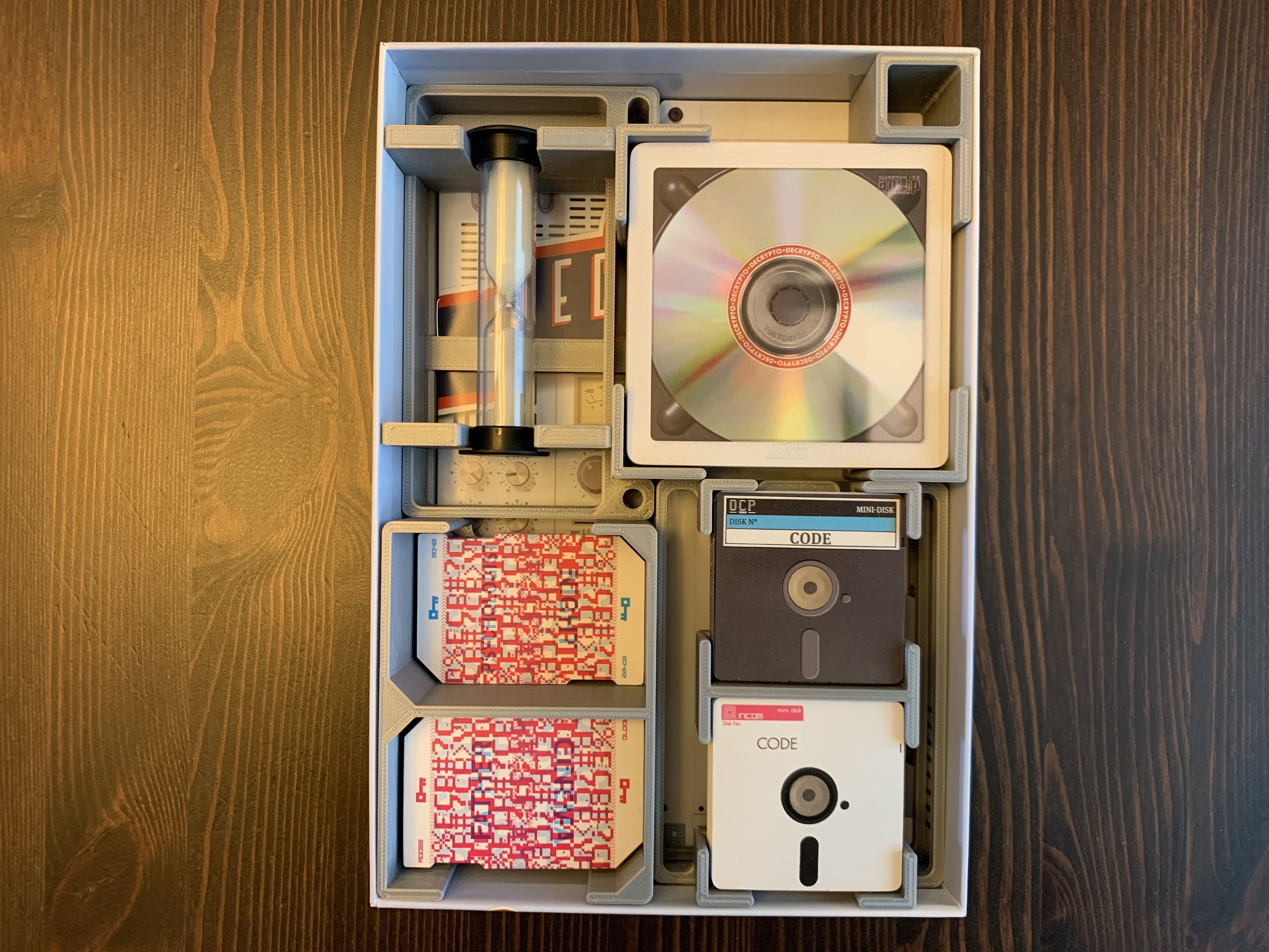 Decrypto Board Game Organizer Insert with Laserdrive Expansion 3D print model_1