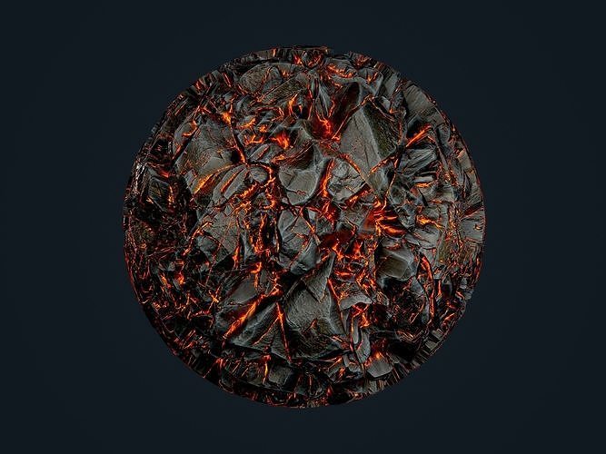 Lava Ground Seamless PBR Texture 06 Texture