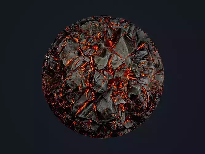 Lava Ground Seamless PBR Texture 06 Texture