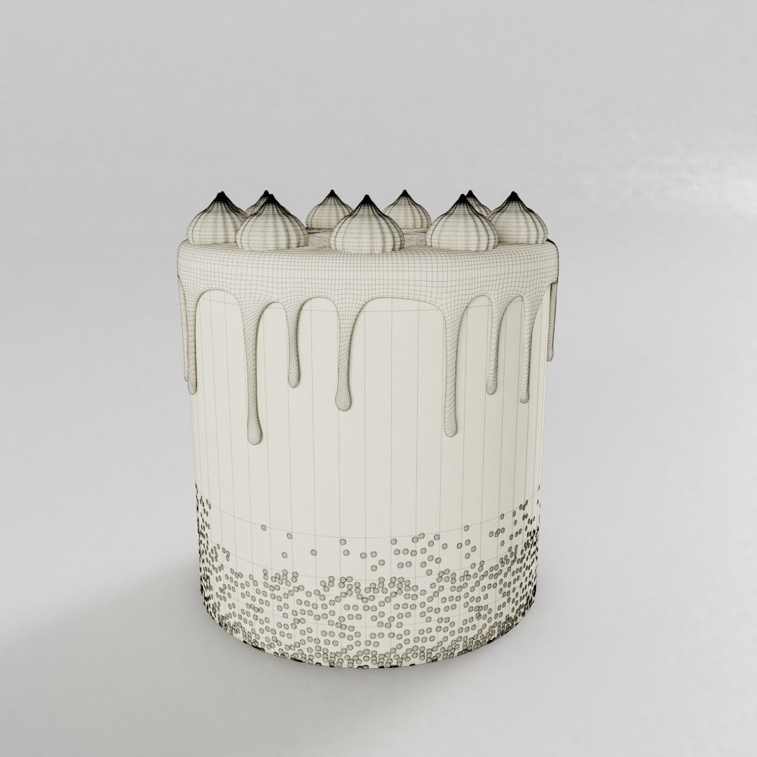 Funfetti Cake 3D model_4