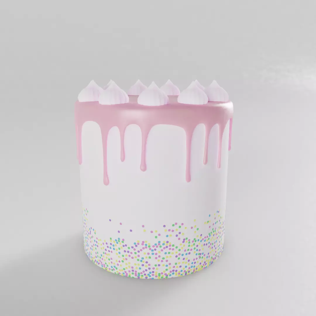 Funfetti Cake 3D model_0